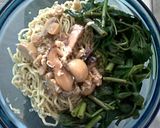 Foto langkah ke 4 dari resep Lomie (Mie kangkung) Vegetarian.