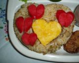 Foto langkah ke 5 dari resep Fried Rice Bento with Loves.
