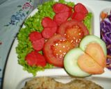 Foto langkah ke 6 dari resep Fried Rice Bento with Loves.