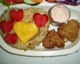 Foto langkah ke 8 dari resep Fried Rice Bento with Loves.