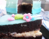 Foto langkah ke 3 dari resep Eggless Choco Cake with Cheese Filling.
