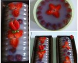 Foto langkah ke 2 dari resep Puding Strawberry.