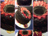 black strawberry cake