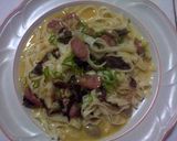 Foto langkah ke 3 dari resep Fettucine dengan Saos Carbonara ekonomis.