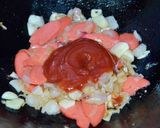 Foto langkah ke 4 dari resep Mie Udang Saus Sosis bolognaise.