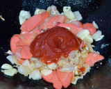 Foto langkah ke 4 dari resep Mie Udang Saus Sosis bolognaise.