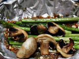 Pan-seared Mushroom and Asparagus with Balsamic Vinegar Infusion