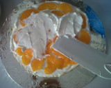 Foto langkah ke 13 dari resep Vanilla Fruit Cake (Orange & Strawberry).