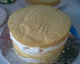 Foto langkah ke 14 dari resep Vanilla Fruit Cake (Orange & Strawberry).