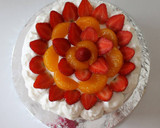 Foto langkah ke 20 dari resep Vanilla Fruit Cake (Orange & Strawberry).