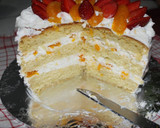 Foto langkah ke 21 dari resep Vanilla Fruit Cake (Orange & Strawberry).