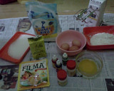 Foto langkah ke 1 dari resep Simple Rainbow Cake Tulang Luppi.