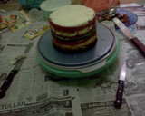Foto langkah ke 6 dari resep Simple Rainbow Cake Tulang Luppi.