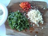 Beef Rice Spaghetti à la Aglio Olio with Spinach