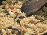 Fusilli with Champignon Mushroom and Black Pepper
