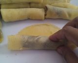 Foto langkah ke 4 dari resep Dadar Gulung isi Vla Cokelat.