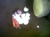 Trancam Sayur als vegetable salad with coconut shredder