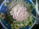 Trancam Sayur als vegetable salad with coconut shredder