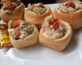 Foto langkah ke 8 dari resep Bowl Bread (Roti Mangkok) dg Chicken Cream Soup.