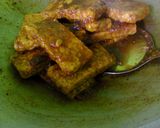 Foto langkah ke 4 dari resep tempe bakar tabur kacang.