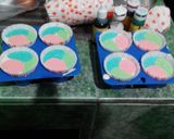 Foto langkah ke 5 dari resep Bolu Kukus Pelangi Sukses Merekah.
