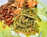Foto langkah ke 5 dari resep Lontong Pakis dengan Sambal Bilis dan Tauco.