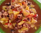 Foto langkah ke 9 dari resep cumi nanas saos asam pedas manis.