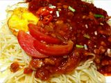 Spaghetti Bolognese telor ceplok