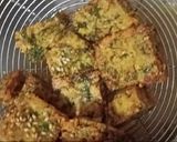 A picture of step 5 of Kothambir vadi (Maharashtrian snack).