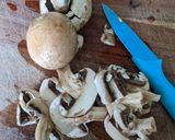 A picture of step 2 of Mushrooms and egg brunch.