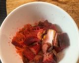 A picture of step 1 of Home Made Rubarb and Ginger Gin - its the best :P.