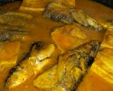 Foto langkah ke 4 dari resep Ikan belanak bumbu pepes pencit/mangga muda.