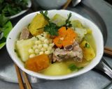Hình bước làm 3 của món Canh sườn nấu rau củ