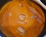Foto del paso 9 de la receta: Albóndigas con jamón en salsa de Pedro Ximénez con patatas