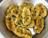 A picture of step 2 of Radish Leaves Steamed Dumplings - Mooli Ke Patto ke Muthiya - My Mother's Recipe On Women's Day.