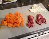 A picture of step 2 of Beef and Carrots 🥕.