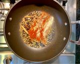 A picture of step 1 of Lamb shawarma.