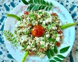 A picture of step 7 of Sprouted Moong diet salad.