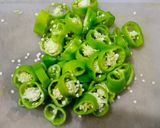 A picture of step 1 of Homemade Pickled chillies.