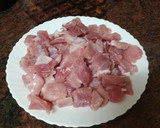 Foto del paso 1 de la receta: Palomitas de cerdo adobado en salsa de almendras y papas fritas