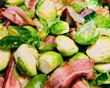 A picture of step 3 of Thanksgiving Bacon 🥓 Brussel Sprouts.