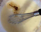 A picture of step 1 of Rasmalai Tres Leches cake.