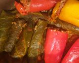 A picture of step 5 of Stuffed Spring Greens and Peppers.
