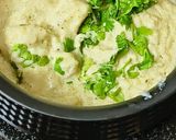 A picture of step 10 of Kali mirch cashew paneer (in white gravy).
