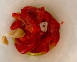 Foto del paso 5 de la receta: Magro de cerdo en tomate y achiote con guarnición de arroz, cilantro y salsa rocoto 🌶 en crockpot