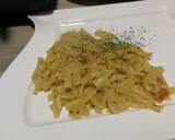 Dried Scallop Pasta With Baked Salmon Steak And Baked Sweet Potato In Coconut Oil recipe step 4 photo