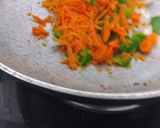 A picture of step 7 of Chowmin veg manchurian and fried rice.