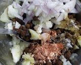 A picture of step 1 of Dahi puri chaat.