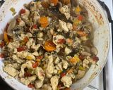 Foto del paso 4 de la receta: Pollo con champiñones cremoso (súper sano)