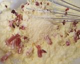 A picture of step 1 of Rustic bread with ricotta and speck.